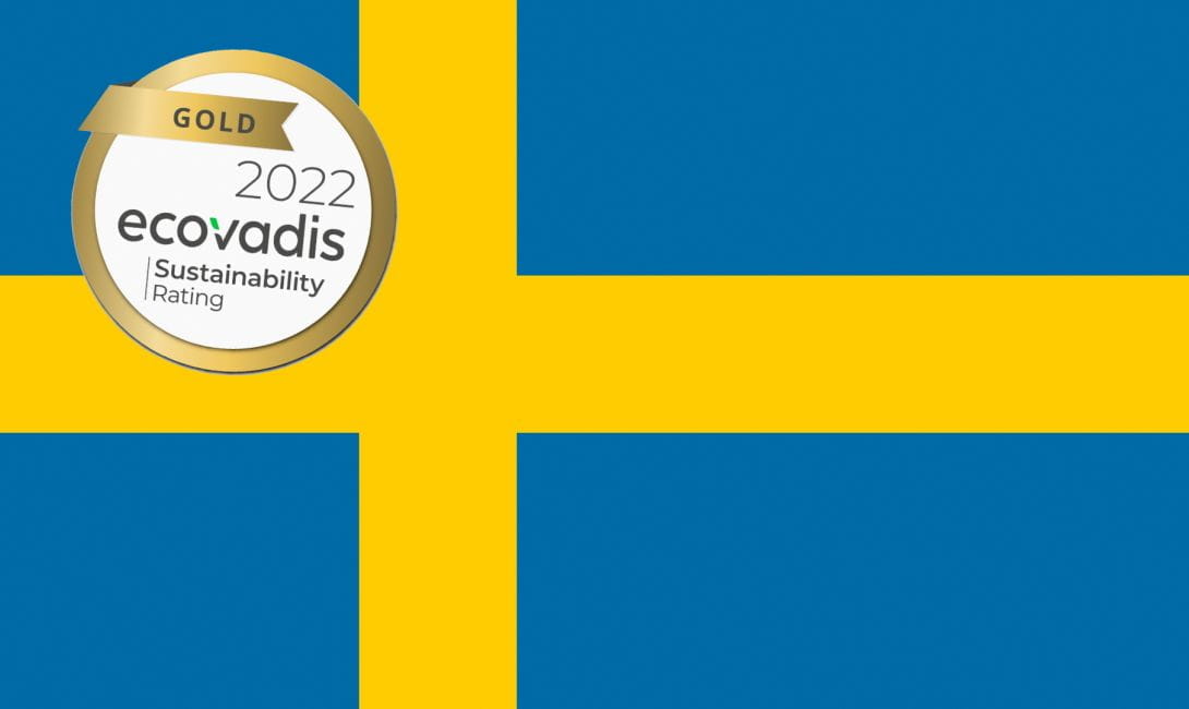 Purmo Sweden Ecovadis gullmedalje bærekraftsrangering