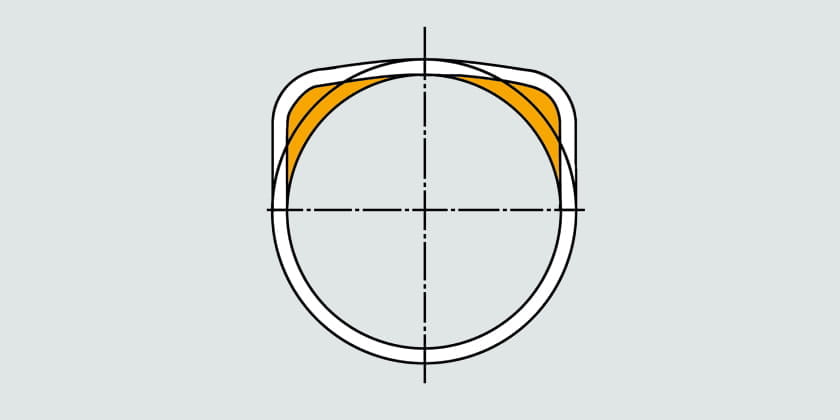 Grzejnik kolumnowy Delta w kształcie litery D