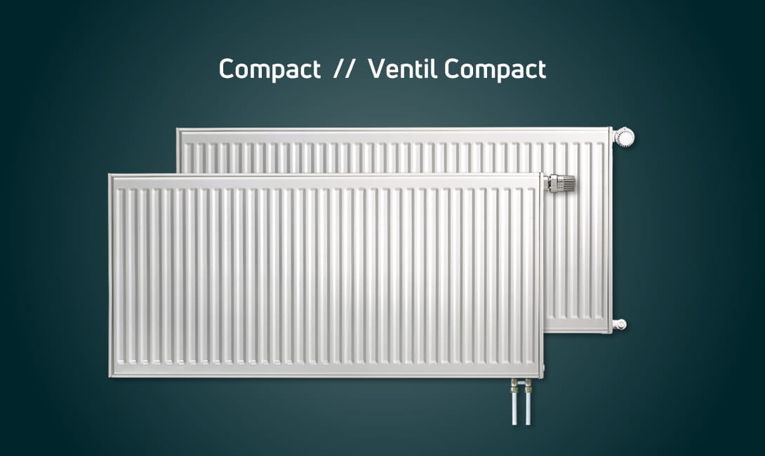 panelradiatorerna Compact jämfört med Ventil Compact