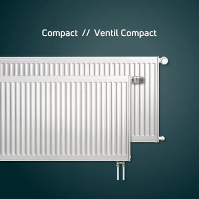 Sammenligning panelradiatorer Compact vs. Ventil Compact