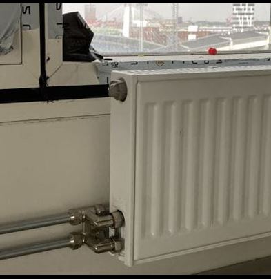 Närbild Thermopanel V4-radiator, City Gate-projektet