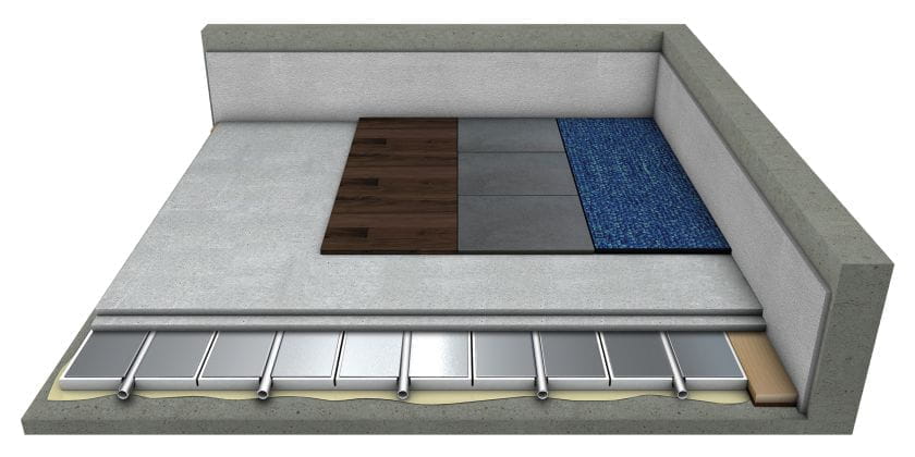 Querschnitt des Fußbodenheizungssystem ts14 R