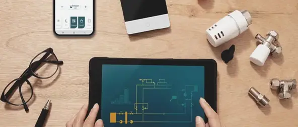 Preparation of an installation of a radiator on a desk