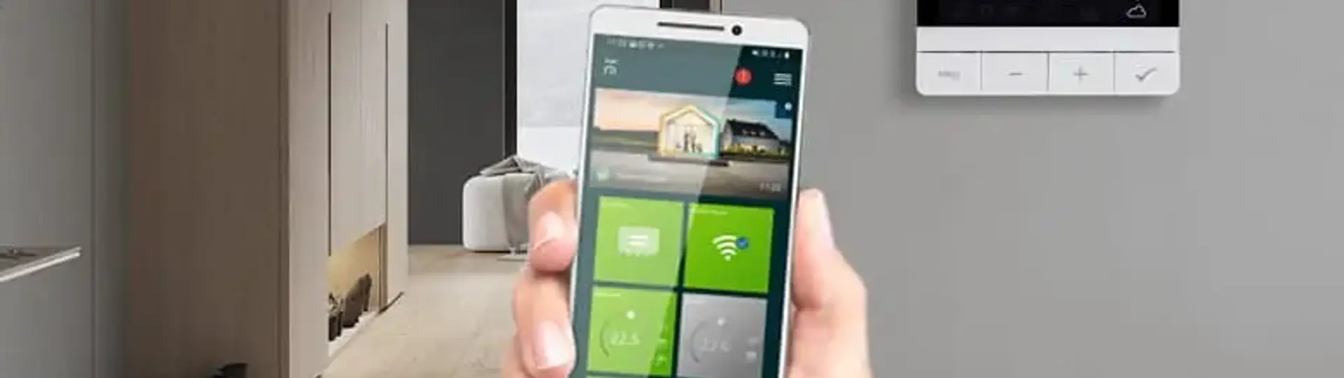 Unisenza App being used to control the heat