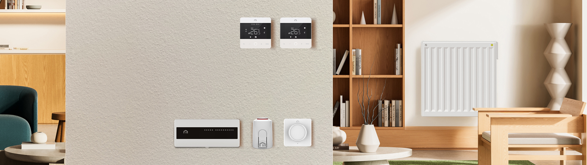 Unisenza products next to a living room