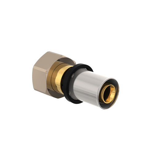 Cleverfit Radial Coupling With Nut - Flat Sealing Brass