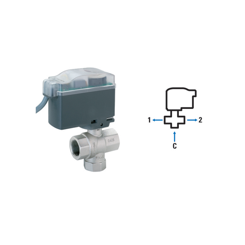 3-weg ventiel voor productie van sanitair warm water